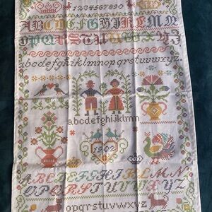 KRACHT Dish Tea Towel Kitchen Cloth Half Linen Alphabet 19”X 27”